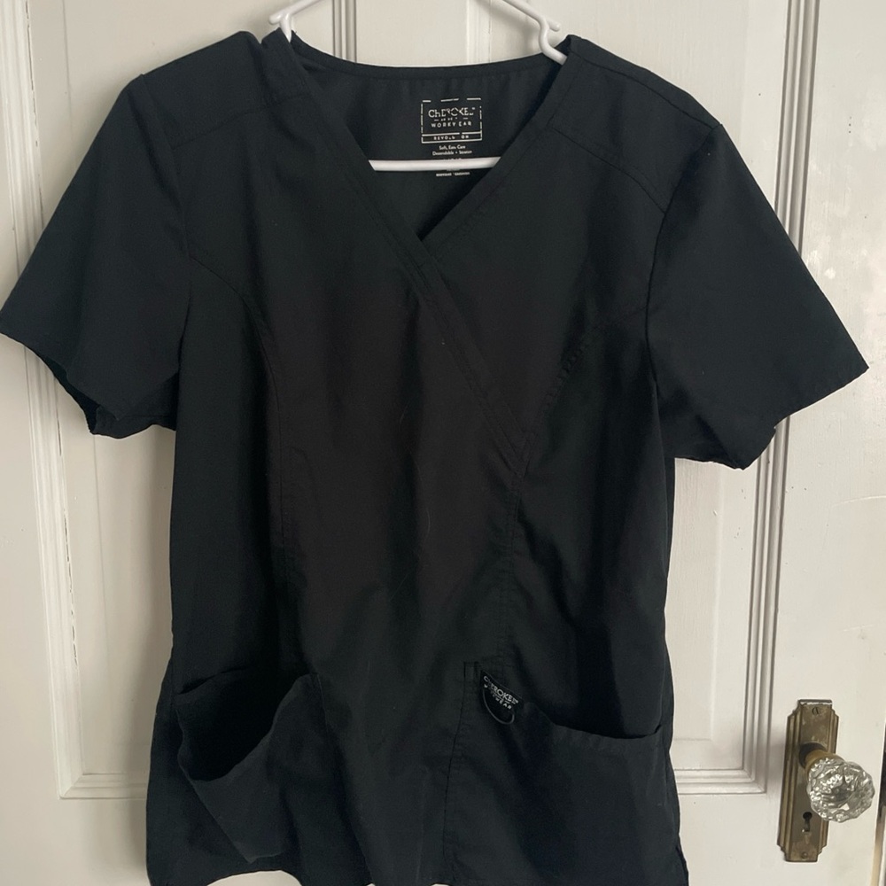 Cherokee Black Women's Short Sleeve Top